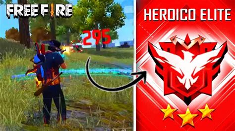 ASI SUBI AL NUEVO RANGO HEROICO ELITE EN FREE FIRE YouTube