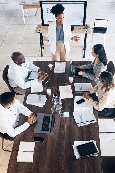 Business Meeting Presentation And People Above For Conference Seminar