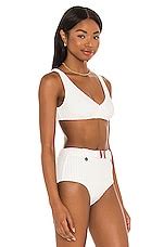 Solid Striped Annie Bikini Top In Brule REVOLVE