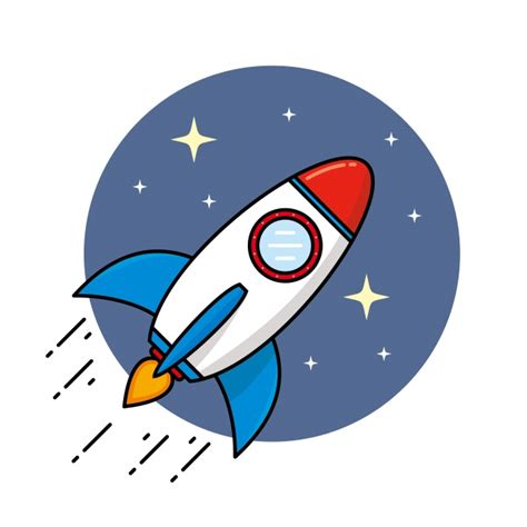 Rocket Illustration Clipart PNG Images, Rocket Vector Illustration ...