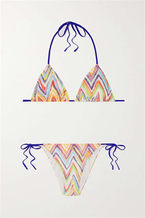 Missoni Mare Printed Halterneck Triangle Bikini Reversible