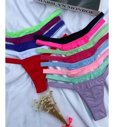 Kit Calcinhas Fio Duplo Biquini Microfibra Lingerie Parcelamento Sem Juros