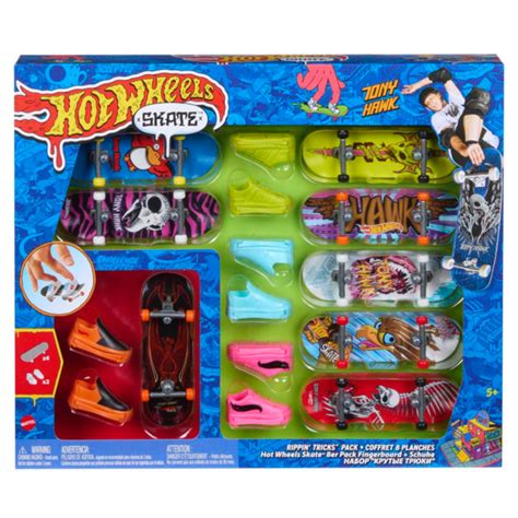 Hot Wheels Skate Pack Bundle Of Tony Hawk Themed Fingerboards