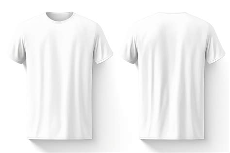 Maquete De Camiseta Branca Em Branco Vista Frontal E Traseira