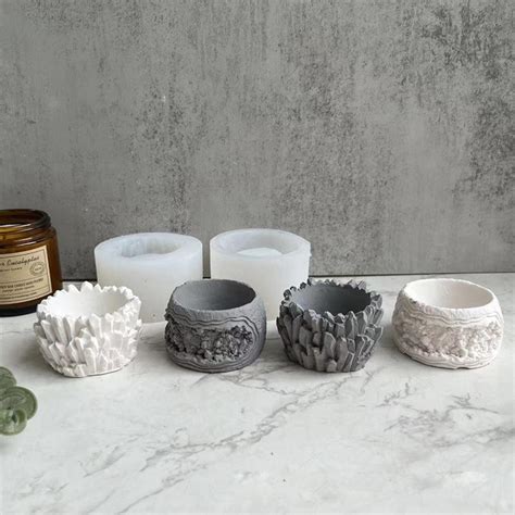 Купить DIY небольшой цветочный горшок силиконовая форма суккуленты ...