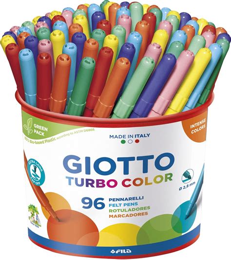 GIOTTO Turbo Color Barattolo Da 96 Pennarelli A Punta Fine 2 8 Mm