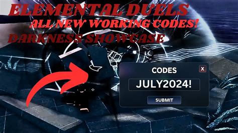 Roblox Elemental Duels All New Working Codes Darkness Showcase
