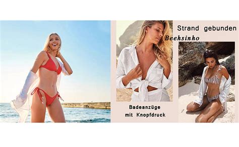 Beehsinho Sommer Strandkleid Damen Bikini Cover Up Strandponcho Beach Vertuschen Badeanzug