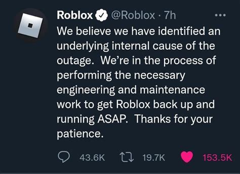 Roblox New Tweets About The Shut Down Fandom