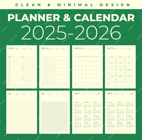 premium vector simple planner calendar    clean  minimal