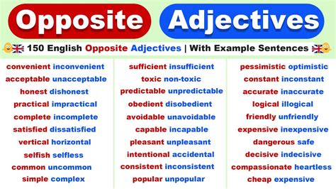 150 English Opposite Adjectives - English Vocabulary - YouTube