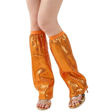 Liacowi Sequin Leg Warmers For Women Sparkly Knee High Leg Footless