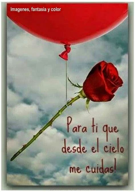 A Single Red Rose Is Attached To A Balloon With The Words Para Tu Que