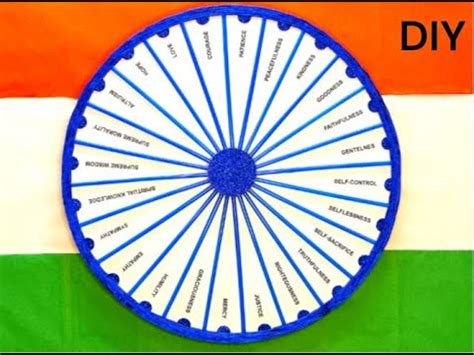 chartdiy   spokes  ashok chakra  indian flag represent