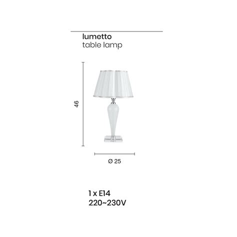 Klassisk Handgjord Bordslampa I Glas Och Metall