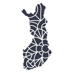 Diseño PNG Y SVG De Mapa De Mandala De Finlandia Para Camisetas