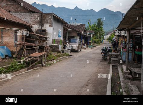 borobudur java indonesia village street scene stock photo alamy