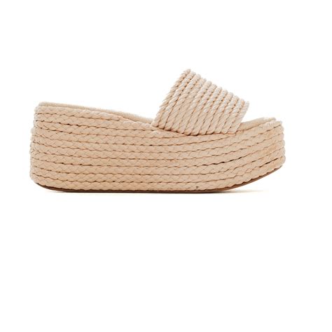 Tamanco Feminino Plataforma Cordas Shanti Nude USE HITZZ