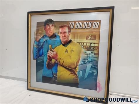 Star Trek To Boldly Go 3d Captain Kirk Spock Dual Image Angles 18 X 18