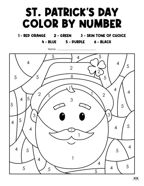 St Patricks Day Color By Number 10 Free Pages Printabulls