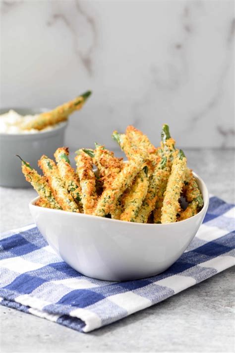 Air Fryer Parmesan Green Bean Fries West Of The Loop