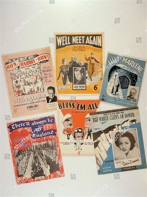 World War Ii Sheet Music Including Editorial Stock Photo Stock Image