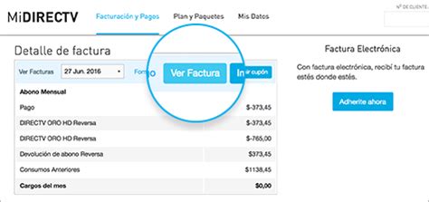 Ver Mi Factura Mensual De DIRECTV Abono Mensual DIRECTV Argentina