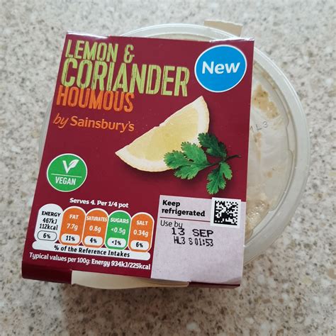 Sainsbury S Lemon Coriander Houmous Reviews Abillion