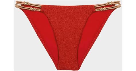 ViX Firenze Paige Full Bikini Bottoms In Red Lyst