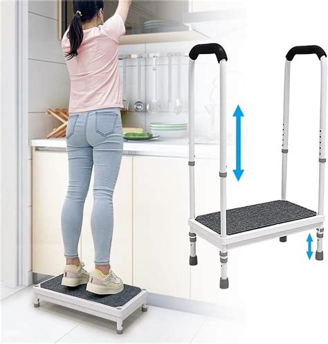 Step Stool With Handle For Elderly Medical Step Stools Seniors Handicap