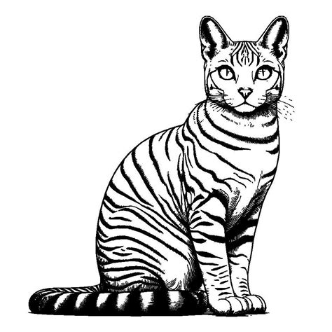 Free Egyptian Mau Cat Vector SVG K40 Laser Cutter