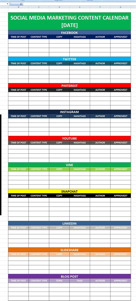 Editorial plan social media template