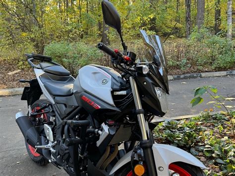 Купить б у Yamaha MT 03 инжектор 6 передач в Москве серебристый naked bike 2019 года на Авто ру