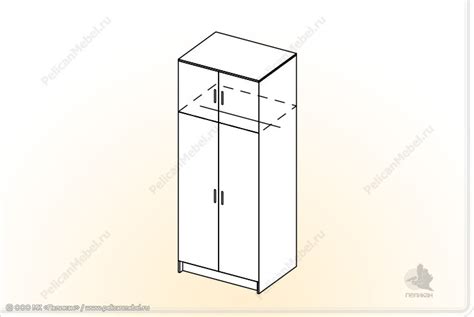 Шкаф двустворчатый (Пеликан) от компании Фабрика Мебели купить в городе ...