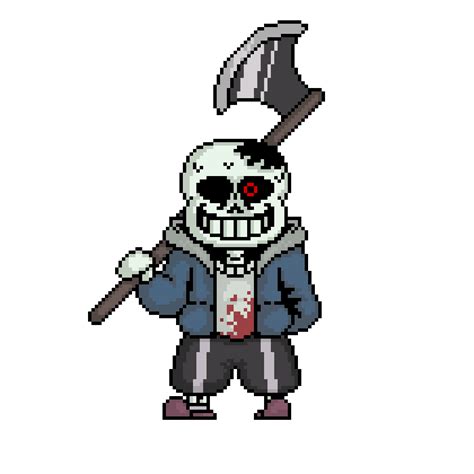 Pixilart - custom horror sans sprite by Cheesrandomart