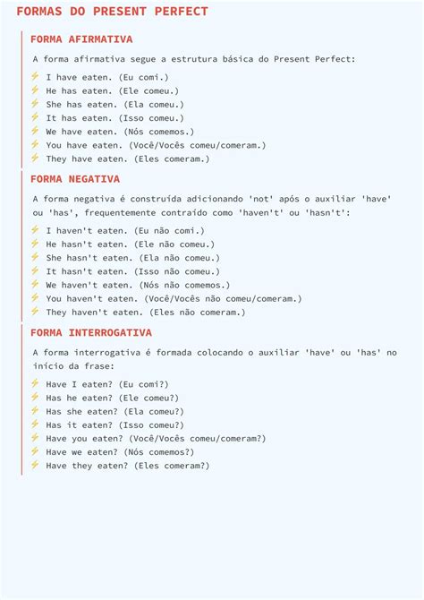 Presente Perfeito Em Inglês - Como Usar o Present Perfect em Inglês: Guia Fácil (Inglês) - Knowunity