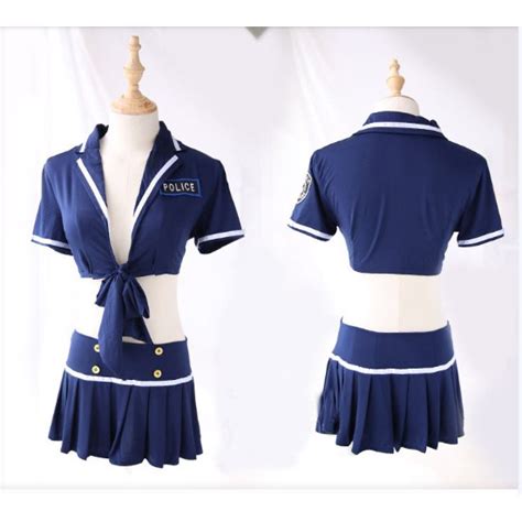 Jual SEXY LINGERIE SET POLISI COSPLAY UNIFORM COSTUME G STRING A198 NAVY FREE Indonesia