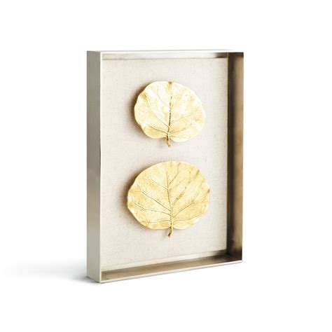 Botanical Leaf Fabric Shadow Box – Michael Aram