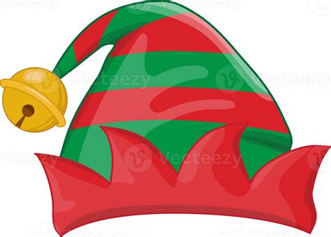 Christmas Hat Or Elf Hat In New Year Holiday Cartoon Design 19840900 Png