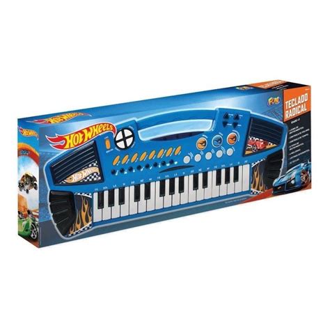 Teclado Infantil Radical Hot Wheels Fun Papellotti