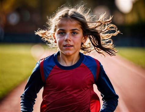 Premium Photo Photo Of Girl Kids Running Race Sport At School