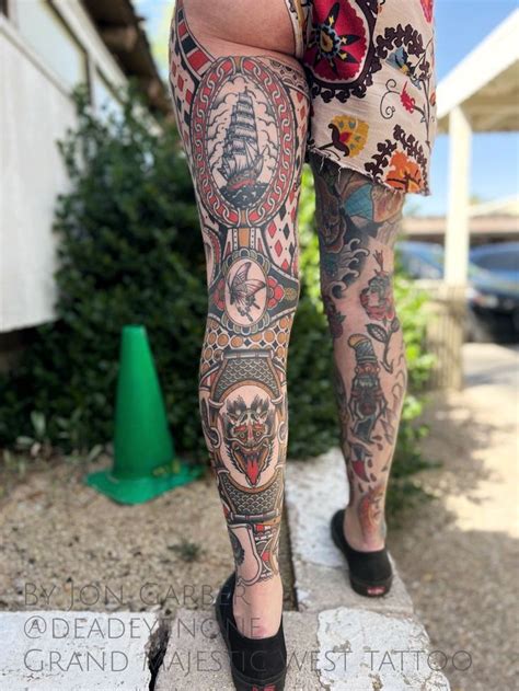 pin  perry schroeder  protection sigils traditional tattoo leg