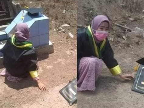 Sedih Orangtua Sudah Tiada Gadis Yatim Piatu Ini Bersimpuh Di Makam