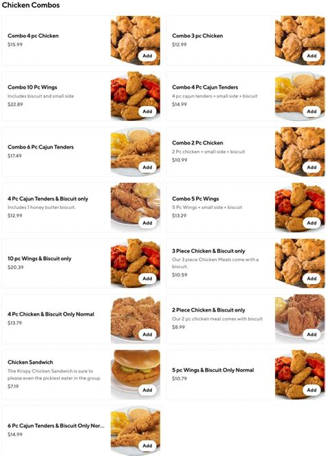 Krispy Krunchy Chicken Montross Va Menu Updated July 2024