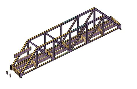 Free Download 3D CAD Drawing of MS Bridge With Basic Rendered AutoCAD ...