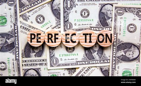 Perfection symbol. Concept word Perfection on beautiful wooden circles ...