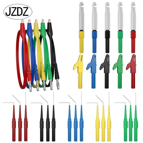 JZDZ Multimeter 100cm Test Lead Kit Alligator Clips To 4MM Banana Plug