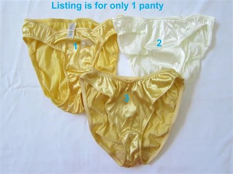 RARE VINTAGE VICTORIA SECRET SECOND SKIN SATIN Bikini Hi Cut PANTY M SILKY SISSY 103 42