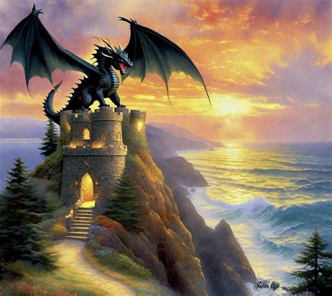 Black Dragon Digital Art By James Eye Fine Art America