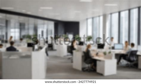 Blurred Background Dynamic Vibe Modern Workplace Stock Photo 2427774921